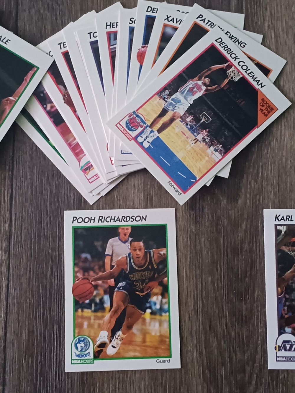 Vintage NBA Basketball Trading Card Lot - Assorted Colors